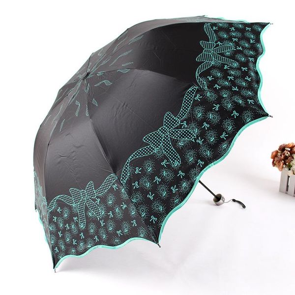 

цветок три складной зонтик зонтик для портативный складной дождливый зонтики wind resistant coating черный зонт yxlljo xhhair