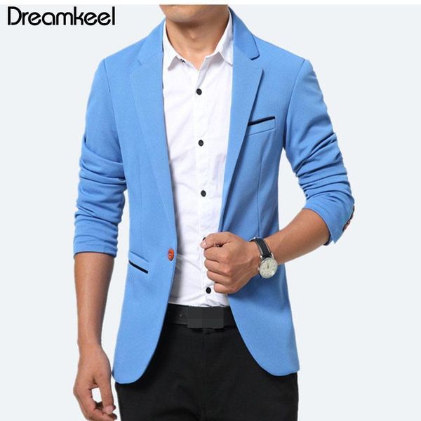 

dreamkeel 2021 new luxury men casual suits dress blazer slim fit male jacket wedding blazer for men regular blue y1, White;black