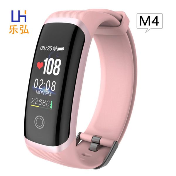 

new m4 color screen intelligent bracelet heart rate prsure blood oxygen monitoring multi sport mode remote control pgraphy i