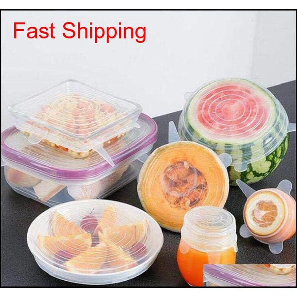 

food grade sile six-piece fresh-keeping cover stretch universal bowl cover refrigerator microwave s qylcbe bbgargden