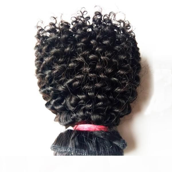 

factory direct sale brazilian virgin hair kinky curly hair extension wholesale and retail short 8-12inch indian remy human hair, Black