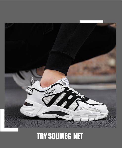 

популярные trendy men демпфирование износостойкий mesh sneaker дизайнер толстые soled low-cut кожи верхнего качества строчка спортивная обув