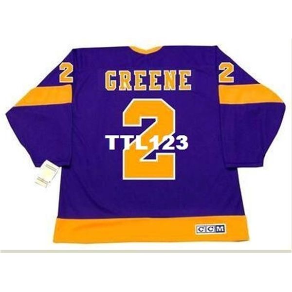 

421 #2 matt greene los angeles kings 1970's ccm vintage k home hockey jersey or custom any name or number retro jersey, Black