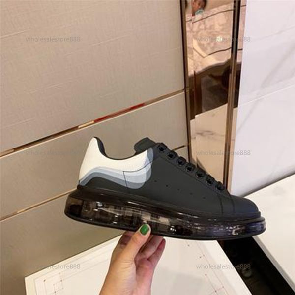 

2021 casual shoes stylish cushion sole mens womens platform sneaker hommes daily trainer gradient chaussures triple espadrilles, Black