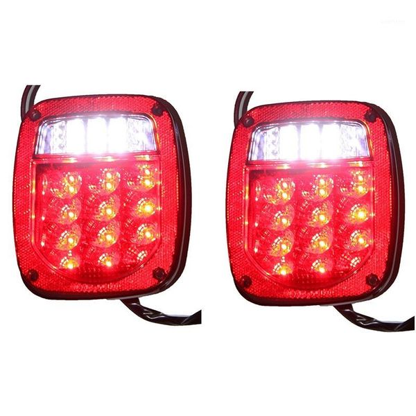 

2pcs led tail light brake reverse turn signal for wrangler tj cj 76-06 lamp1