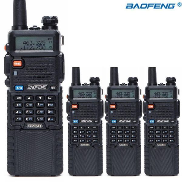 

walkie talkie 4pcs baofeng uv-5r 3800 5w dual band uhf 400-520mhz vhf 136-174mhz two way radio portable ham radio1