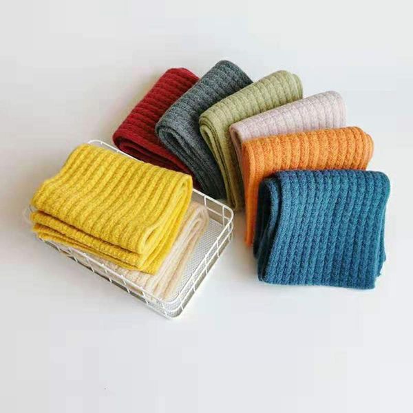 

boys scarf girls soft korean waxy warm children's wool knitting neck autumn and winter, Red;brown