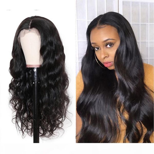 

360 lace frontal human hair wig brazilian body wave full lace wigs with baby hair 13x6 lace front wig for black women, Black;brown
