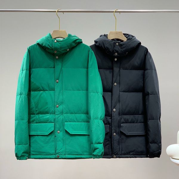 

autumn and winter fashion trend co-branded men's contrast jacket tnf black green cotton hooded jacket simple high-quality cotton jacket, Black;brown