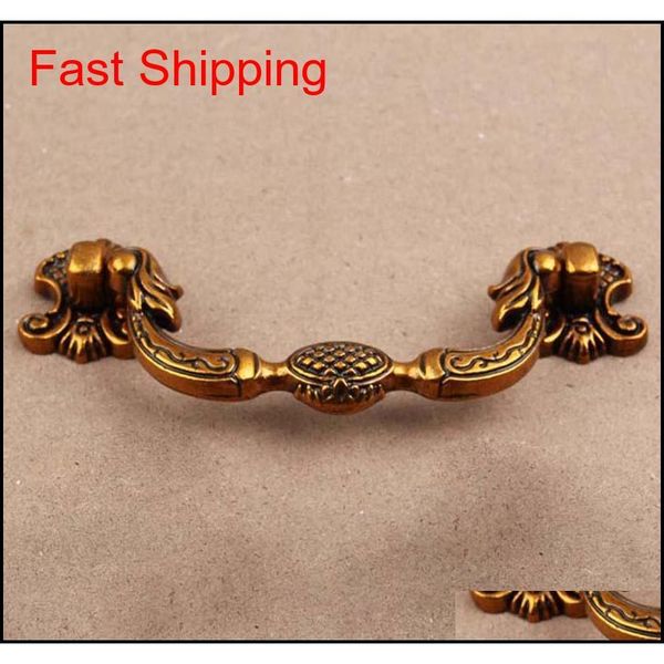 

96mm 128mm europen vintage style furniture handle bronze drawer cabinet knob artificial stones dresser hand qylyat packing2010