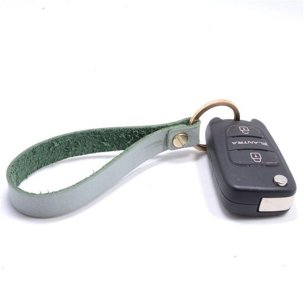 

trendy gold circle pu keychain pu leather wallet key chain simple waist car leather keychains trinket men women k jllyjq