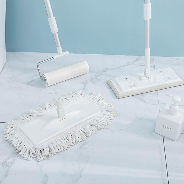 

3в1 многофункциональный плоский mop пол роликовый сухой электростатический швабра с бумаги набор для чистки бытовой очистки инструмента yxlt