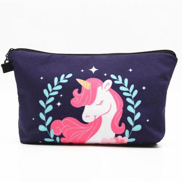 

m468 lovely cosmetic bag horse design exquisite printing multi-function women cosmetic bag coin1