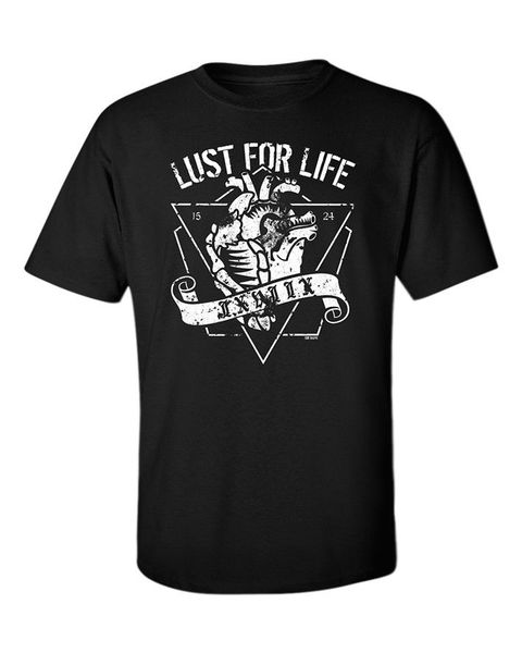 

gothic lust for life goth heavy metal skull skeleton hard rock black short sleeve fashion hoodie designers t shirts sweatshirt