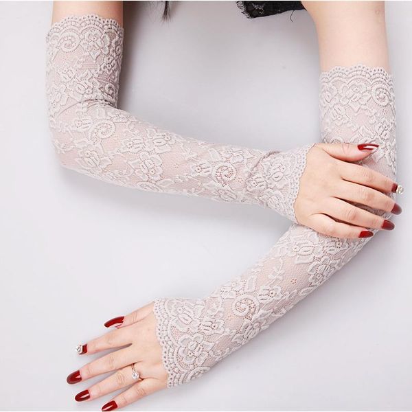 

ladies prom lace gloves elegant long fingerless gloves courtesy summer gloves for wedding dinner parties gants dentelle st333 h qylzce, White