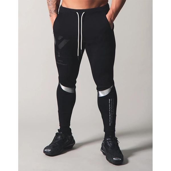 

new cotton sweatpants men's summer thin gym bodybuilding pants men's joggers fashion hit black casual sports pants 01