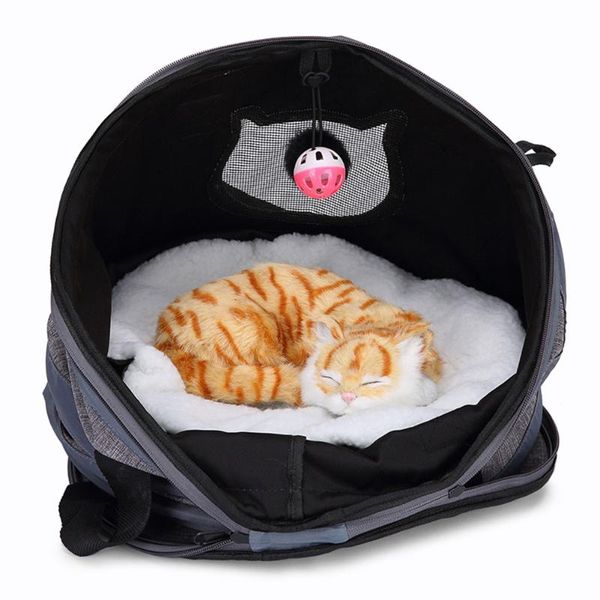 

cat beds & furniture pet carrier for dogs folding travel cats breathable cage sling carrying bag backpack oct998