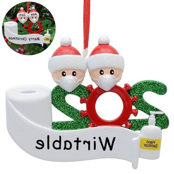 

quarantine christmas decor for home new2021 noel gift santa claus personalized xmas ornament pandemic -social distancing navidad