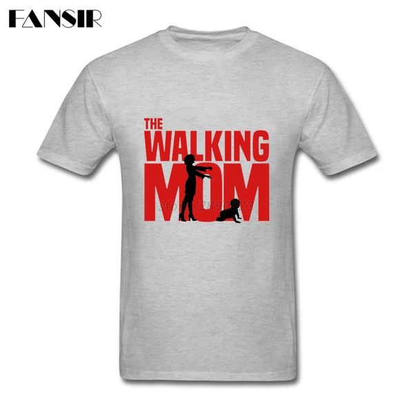 

walking мама мужчины футболка смешной tee shirt мужчины белый с коротким рукавом на заказ над размер спорта лето тройники для команды толсто