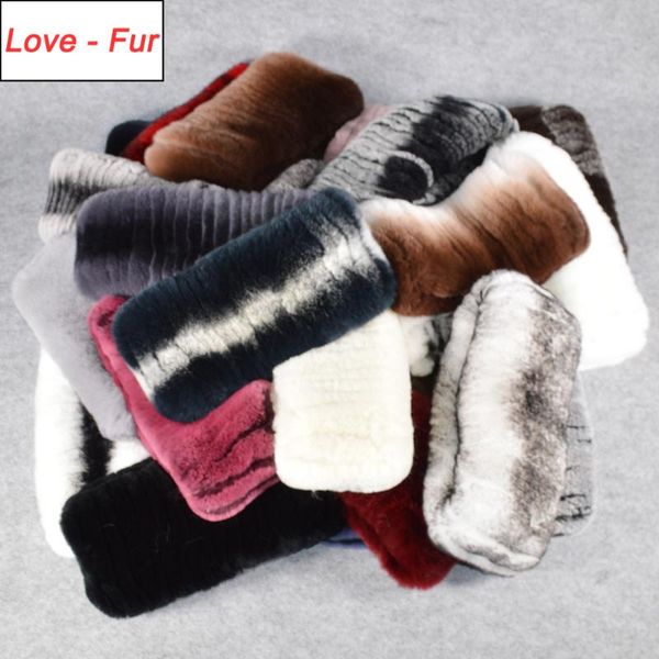 

fashion autumn winter women real rex rabbir fur scarf elastic real rex fur headbands natural ring scarves, Blue;gray