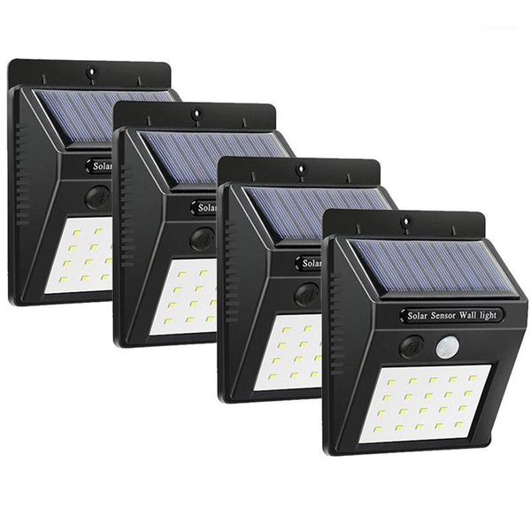 

1-6pcs 20/30 led solar lamp pir motion sensor solar led light outdoors energy saving street yard path lamp for garden decoration1