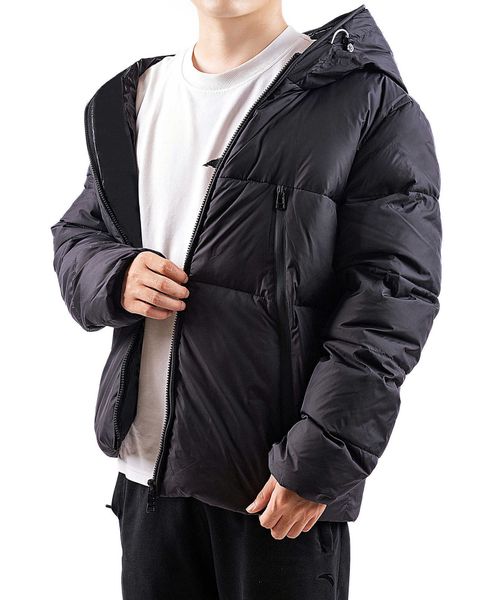 

fashionable men's down jacket super comfortable and warm fashionable slim five sizes to choose from classic black solid