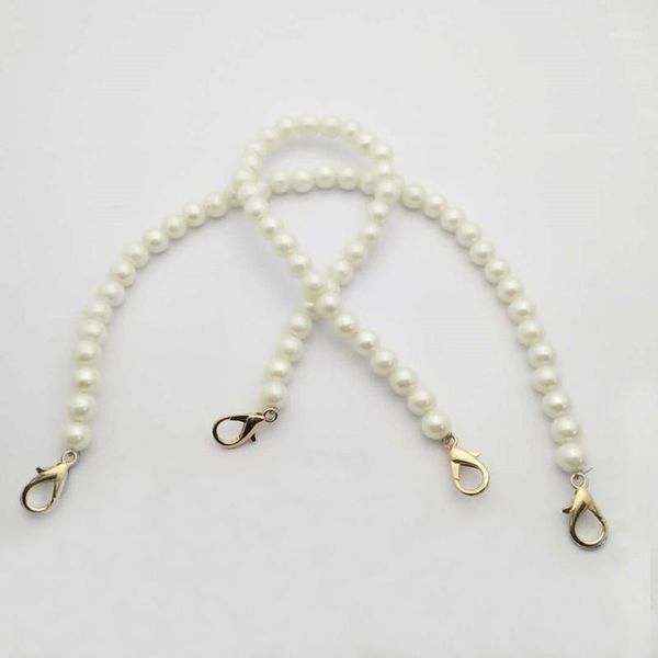 

bag parts & accessories imitation pearl chain wrapped with buckle fashion sweet diy beauty belt strap woven1, Black