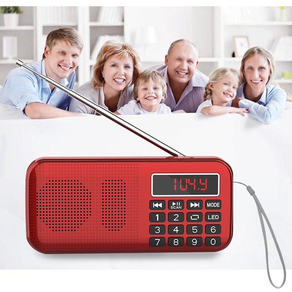 

k l-558 mp3 music speaker portable mini auto scan fm radio with two tf card slot