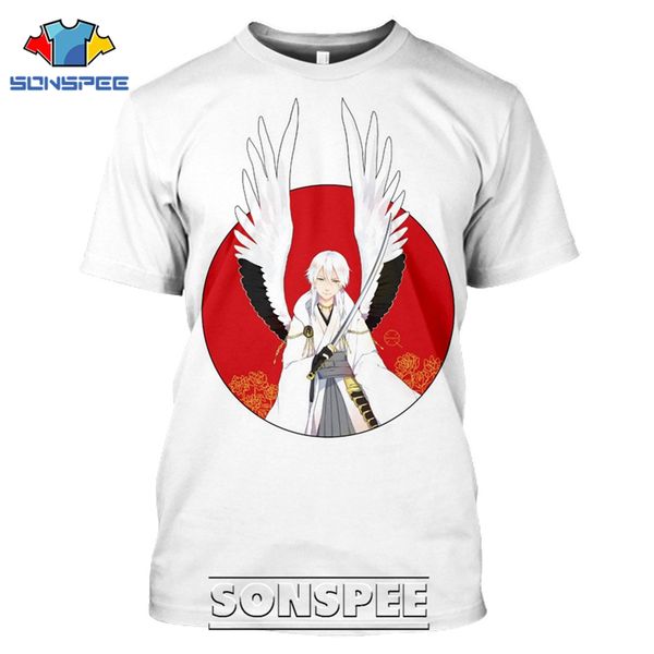 

touken ranbu hanamaru anime 3d print shirts horror oversized harajuku men clothing