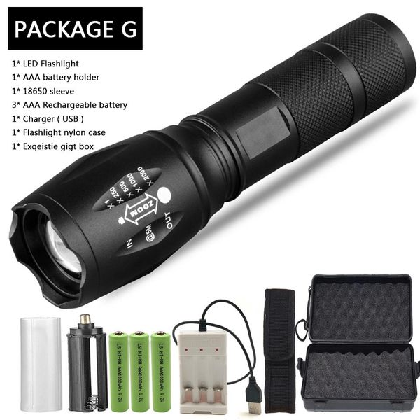 

led flashlight ultra bright torch xm l t6 xm l2 u3 camping light 5 switch modes 8000lm zoomable bicycle light use 18650 battery bbykry