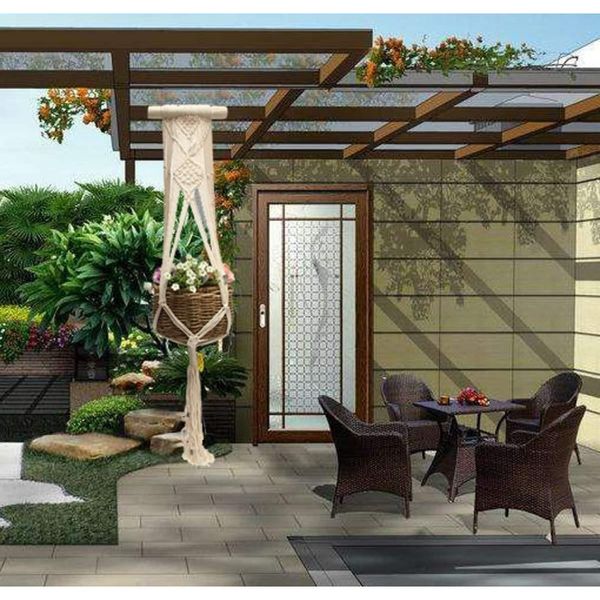 

plants hanger 40 inch vintage macrame flower pot holder string hanging rope wall art home balcony decoratio jlltvn xmh_home