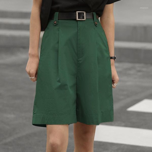 

high waist short women summer casual loose shorts with pockets vonda 2020 women'trousers female plus size bottoms1, White;black