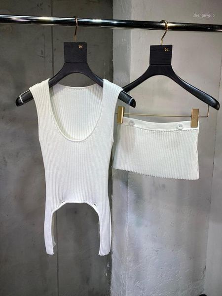 

2020 spring summer new fashion women knitted 2 pcs1, White