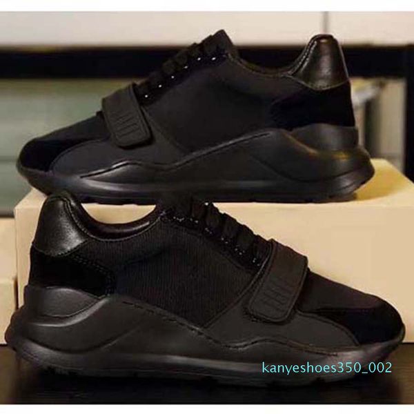 

2021 sneaker casual shoes real leather sneakers trainers stripes shoe fashion casual shoes trainers for man woman wish box k02, Black