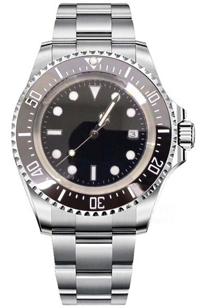 

automatic mechanical men's watch 44mm diameter ceramic ring ultra luminous sapphire glass scratch-proof high-end fashion sportswear 1s, Slivery;brown