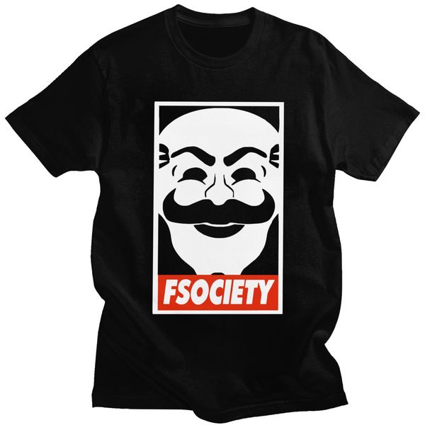 

stylish mr robot f society for short sleeve summer hacker tshirt round neck fitted pure merch gift hooded sweatshirt hoodie men t shirt