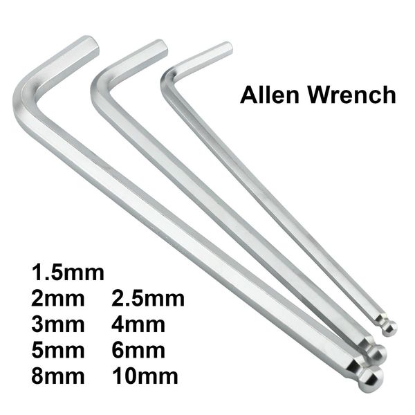 

professional allen wrench 1.5mm 2mm 2.5mm 3mm 4mm 5mm 6mm 8mm 10mm is available