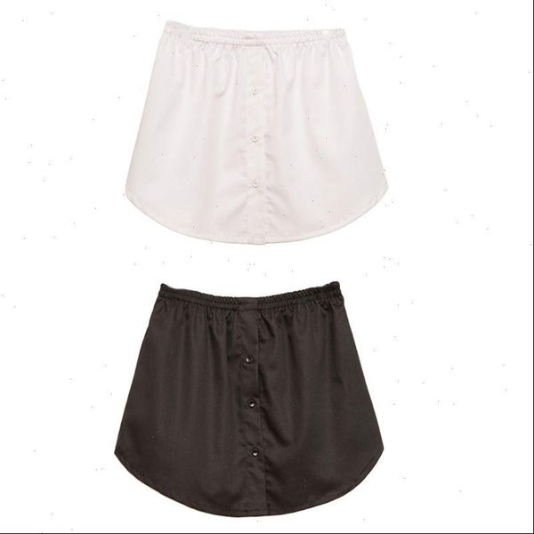 

womens a line flared curved fake false hem button down detachable waist skirt pxpb drop shipping good quality, Black