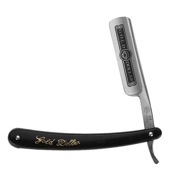 

gold dollar 66 classic shaving straight razor manual barber razors folding knife men stainless steel wood handle shave