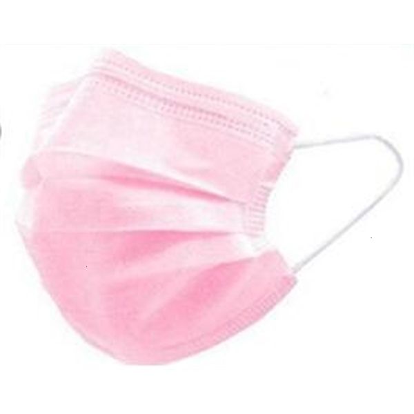 

colors pink 9 disposable face white masks black with elastic ear loop 3 ply breathable dust air anti-pollution face mask