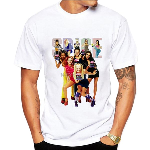

spice girls printed tshirt cool casual mens fashion white camisetas hombre geek summer homme sport hooded sweatshirt hoodie men t shirt