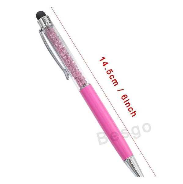 

fine crystal ballpoint pen fashion creative stylus touch pen for writing stationery office school ballpen black ba jllulz mx_home, Blue;orange
