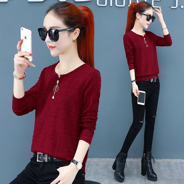 

long sleeve t-shirt women's clothing 2020 new fashion spring and autumn winter wear fashionable opcoatforeign style omen's botto, White