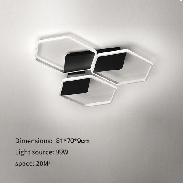 

2021 new modern led chandelier to the fourth dining room study white light lamp from ceiling decoration house hexagon geometry 2gji