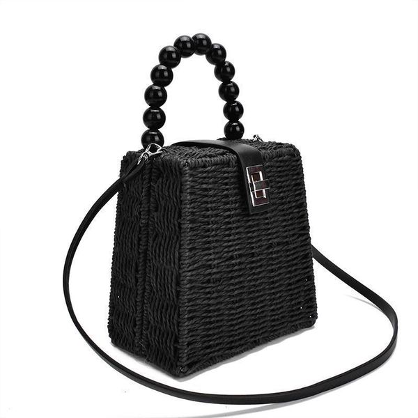 

hbp non-brand muzhu new cute hand woven bag summer beach forest series metal lock one shoulder straw woven bag 1 sport.0018 tgfk