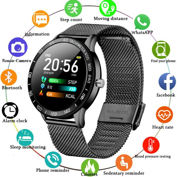 

multifunctional men's women's sports smart watch, oled color display, heart rate and blood prsure c