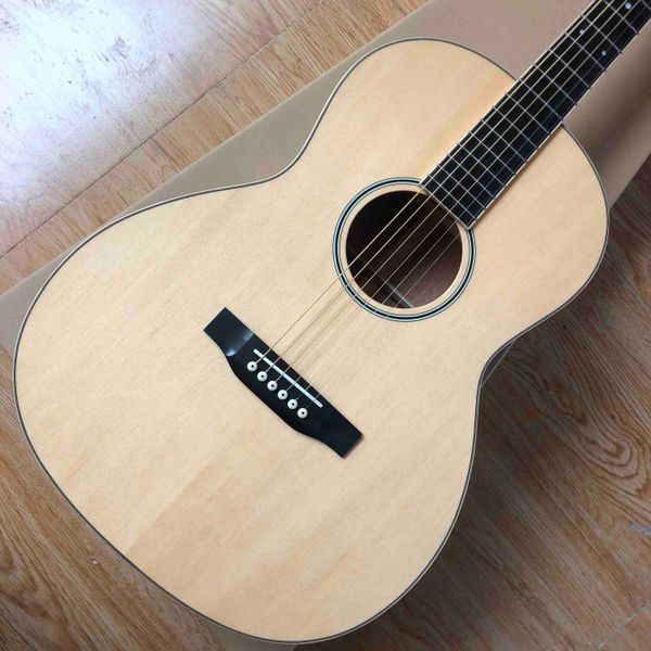 

custom ooo15 all solid wood acoustic guitar ebony fingerboard and bridge support oem logo