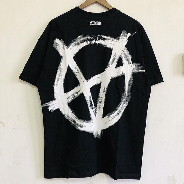 

2021 oversize loose vetements t shirts men women casual fashion vetements t shirt summer style tees, White;black