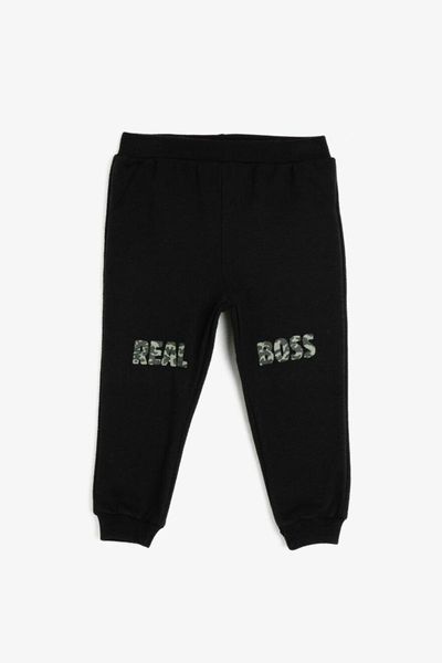 

koton kids black baby boy sweatpants, Black;blue