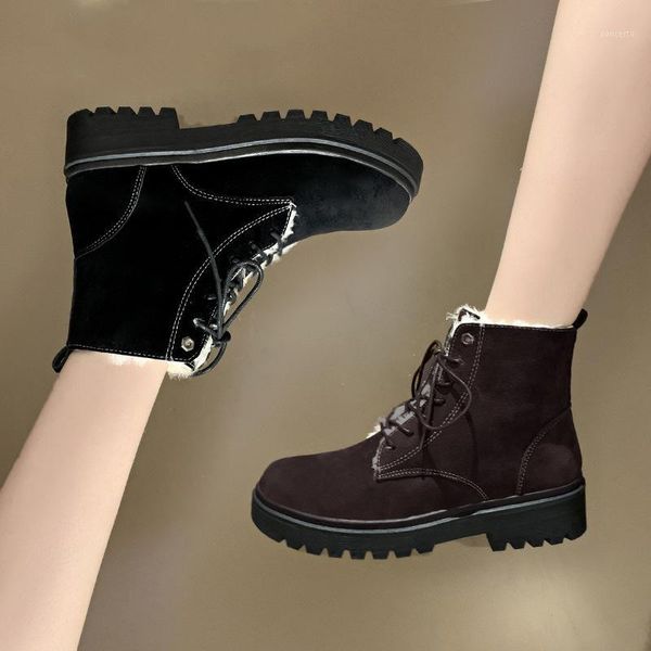 

women boots winter ankle boots for women winter shoes female snow botas mujer warm plush shoes woman plus size 431, Black